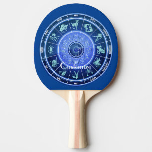 Pala De Ping Pong Zodiac Sun Rótulo Astrología Calendario Thunder_