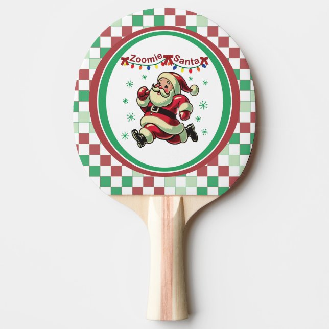 Pala De Ping Pong Zoomie Santa Christmas (Anverso)