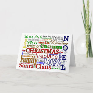Palabra-Arte del navidad - tarjeta adaptable