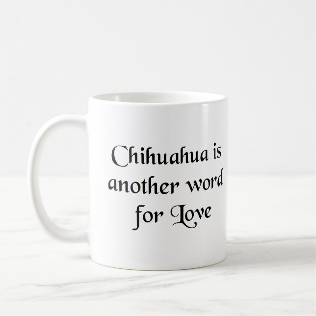 palabra chihuahua taza de café (Izquierda)