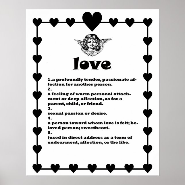 Palabra de amor Definición Ángel cherub Arte (Frente)