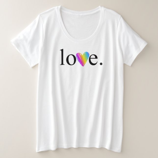 Palabra de amor femenina más corazón arcoiris esgr (Anverso del diseño)