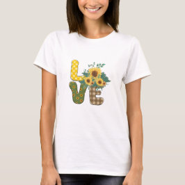 Palabra de amor floral camiseta