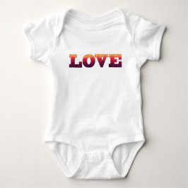 Palabra de amor geométrica en jersey bodysuit