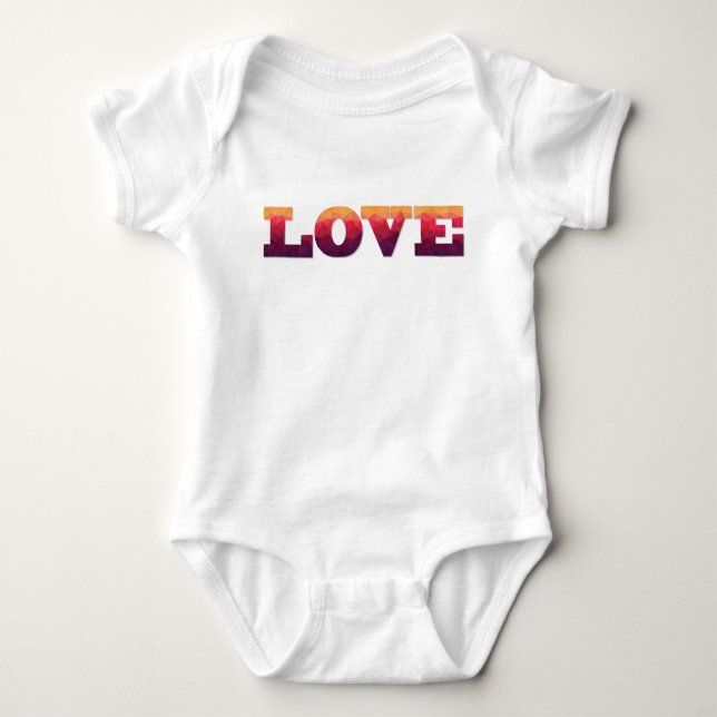Palabra de amor geométrica en jersey bodysuit (Anverso)