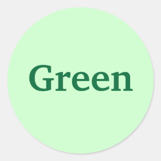 Palabra de color verde sobre Pegatinas verdes clar