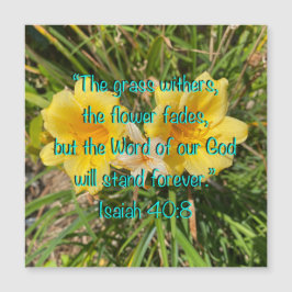 Palabra de Dios Isaías 40:8 Tarjeta magnética