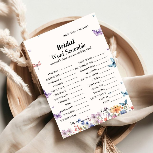 Palabra de novia raspar tarjeta de juego de ducha  (Subido por el creador)