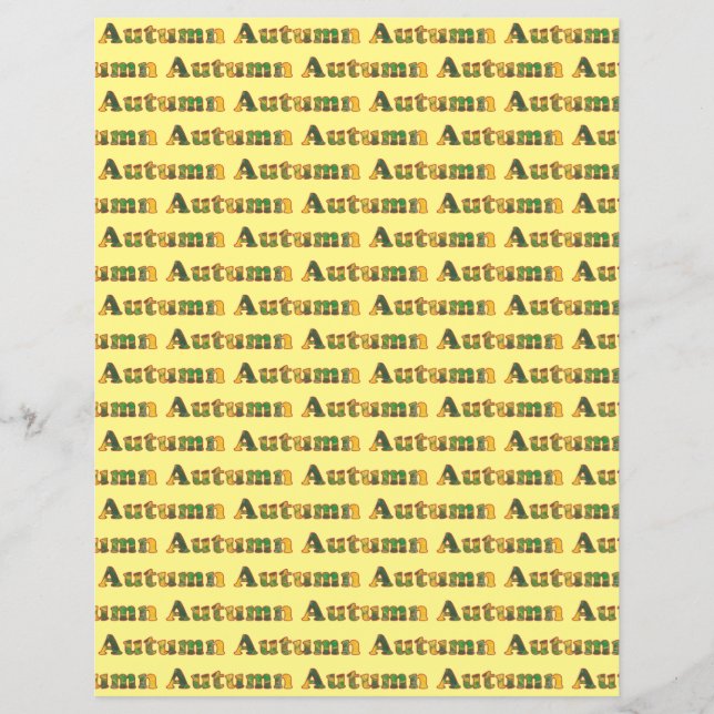 Palabra de otoño de hojas caídas, papel de libro d (Anverso)