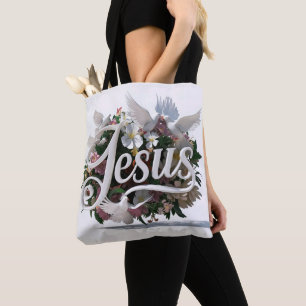 Palabra Jesús en las bolsas de té cristiano