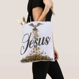 Palabra Jesús en las bolsas de té cristiano