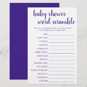 Palabra simple para el bebé   Tarjeta de juego púr