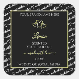 Palabras blancas negras Etiquetas de productos Cor