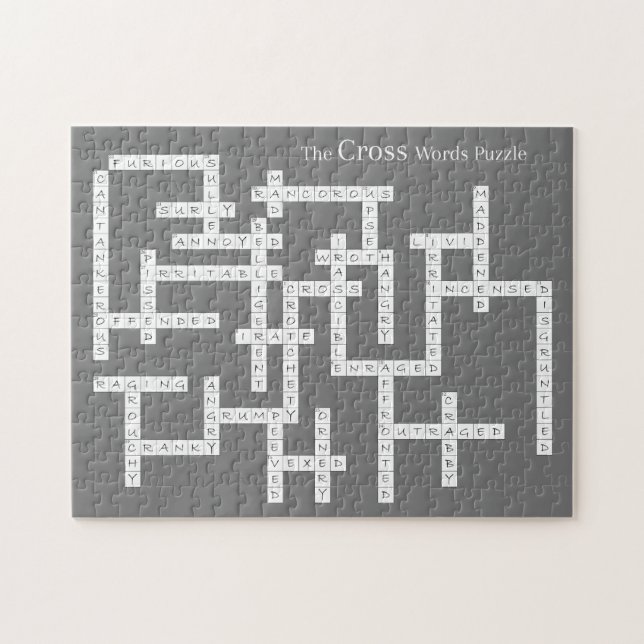 Palabras cruzadas Rompecabezas Semántica Humor Gri (Horizontal)