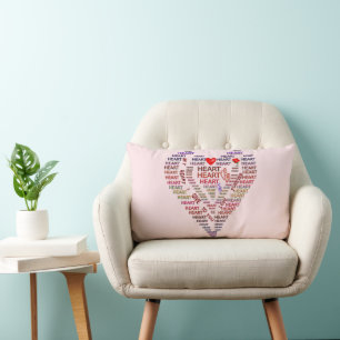 Palabras de almohada lumbar del corazón