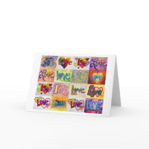 Palabras de amor Tarjetas de felicitación XOXO Art