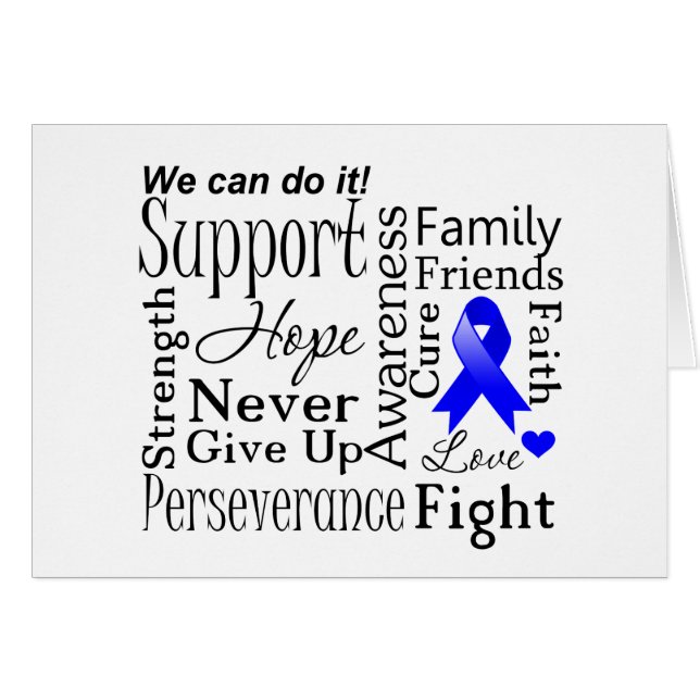 Palabras de apoyo al cáncer rectal (Anverso (Horizontal))