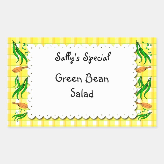 Palabras de cadena Pegatinas de alimentos Personal (Anverso)