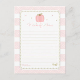 Palabras de consejo de Baby Shower de calabaza ros