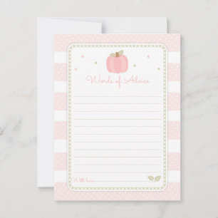 Palabras de consejo de Baby Shower de calabaza ros