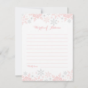 Palabras de consejo de Snowflake Baby Shower