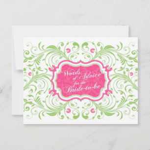 Palabras de consejo sobre la floral verde rosa par