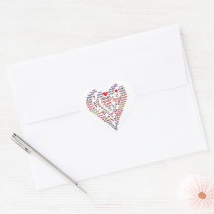 Palabras de corazón sobre Pegatinas del corazón