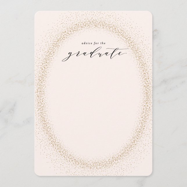 Palabras de graduación espumosa de tarjetas de con (Anverso)