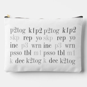 PALABRAS DE KNITTING Bolsa de accesorio grande