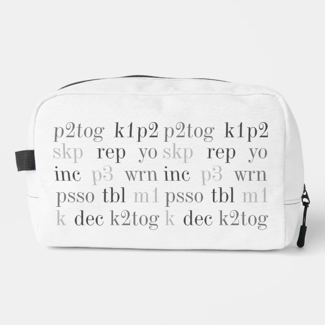 PALABRAS DE KNITTING Bolsa De Viajes (Anverso)