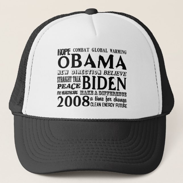 Palabras de la esperanza Obama y del gorra 2008 (Anverso)