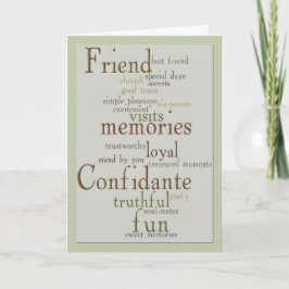 Palabras de la tarjeta de felicitación de la