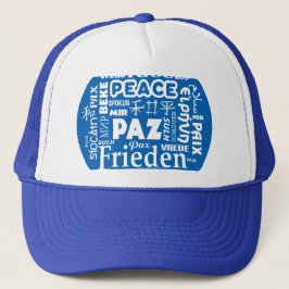 Palabras de paz multilingües de la gorra de béisbo