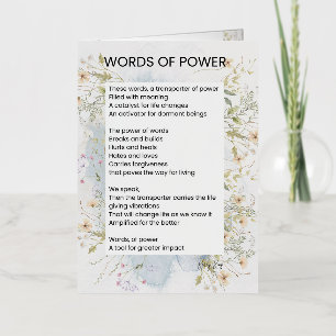 Palabras De Poder Poema Elevante Poesía