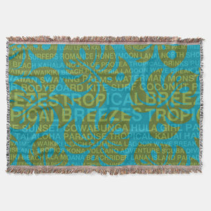 Palabras de verano: manta tropical y de hoja de mo