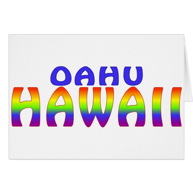 Palabras del arco iris de Oahu Hawaii (Anverso (Horizontal))