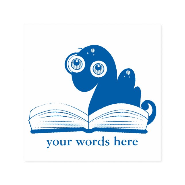 Palabras del gusano del libro añaden el sello de l (Diseño)