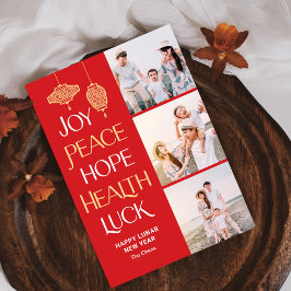 Palabras deseables Tarjeta de Año Nuevo Chino