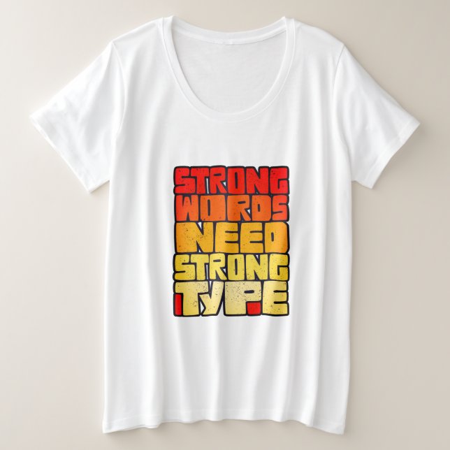 Palabras dibujadas a mano Las palabras fuertes nec (Anverso del diseño)