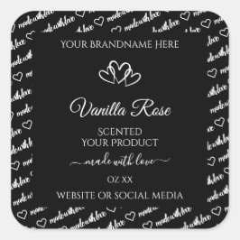 Palabras en blanco y negro Etiquetas de productos 