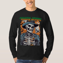 Palabras esqueléticas, calabaza deslumbra camiseta