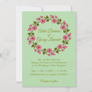 Palabras Florales Rosa I Invitación De Boda