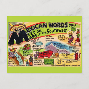 Palabras mexicanas absurdas postales
