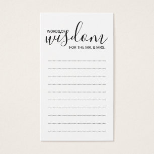 Palabras modernas de sabiduría en Boda blanco y ne