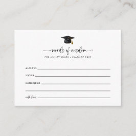 Palabras modernas de tarjetas de asesoramiento par