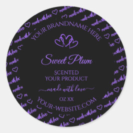 Palabras negras y púrpuras Nube Etiquetas de produ