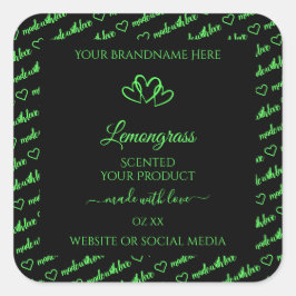 Palabras negras y verdes Nube Etiquetas de product