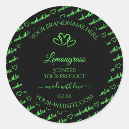 Palabras negras y verdes Nube Etiquetas de product