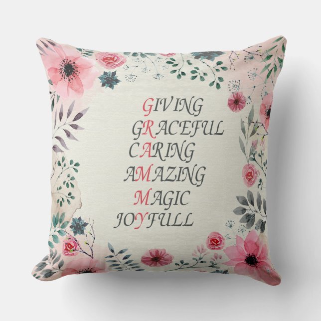 Palabras Para El Cojín decorativo Grammy (Anverso)