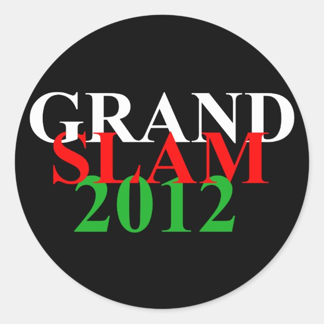 palabras pegatinas del gran slam de gales 2012 (Anverso)